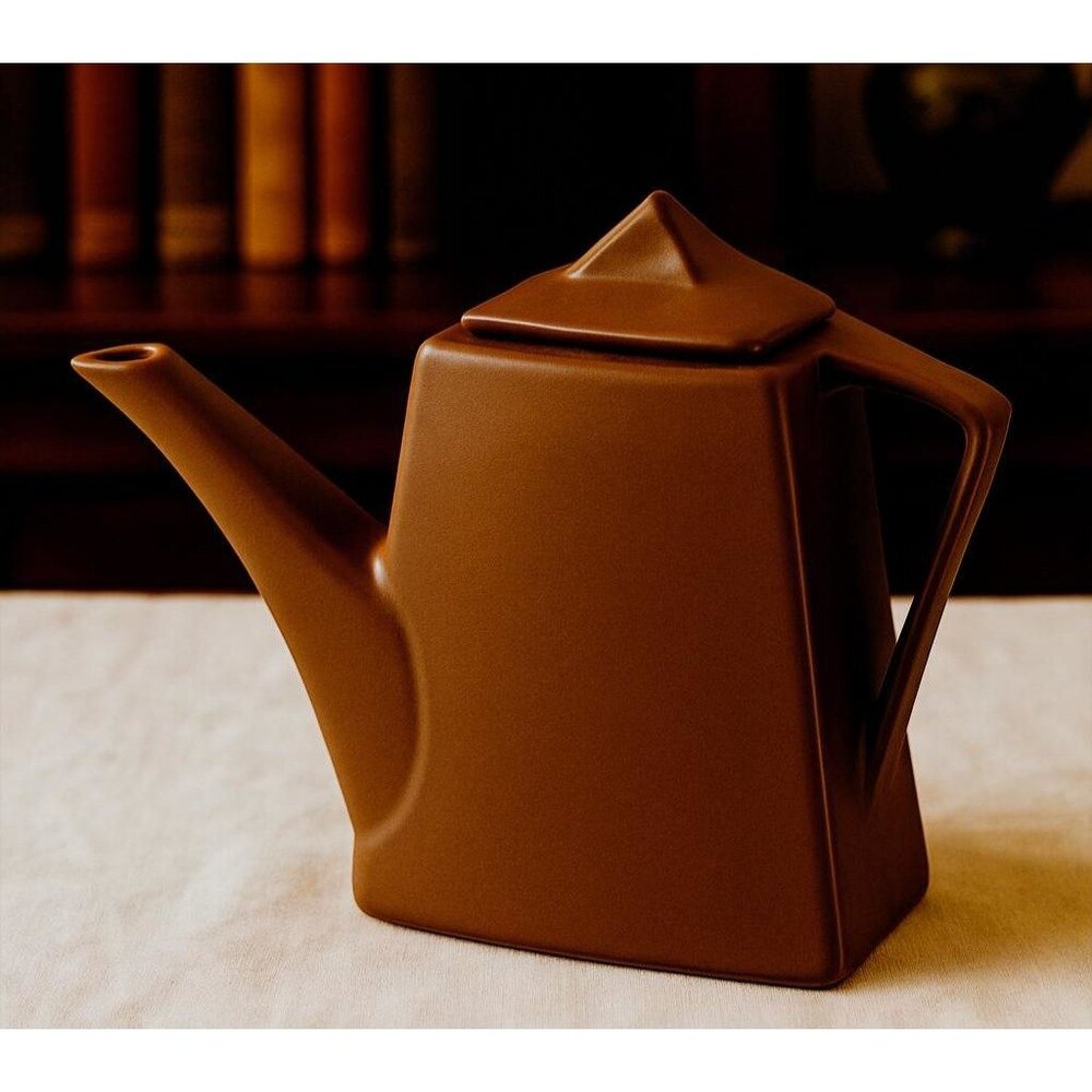 Modern Geometric Triangular Teapot – DesignPac Exclusive Ceramic Accent